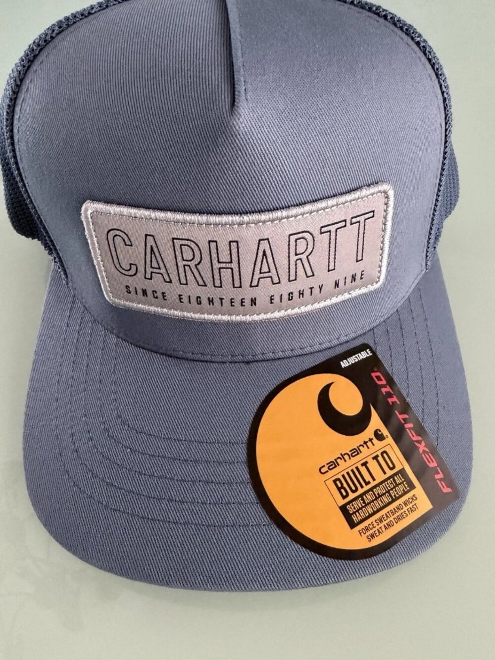 Carhartt 1889 Patch Meshback Adjustable Snapback Trucker Cap Hat Thunder Cloud